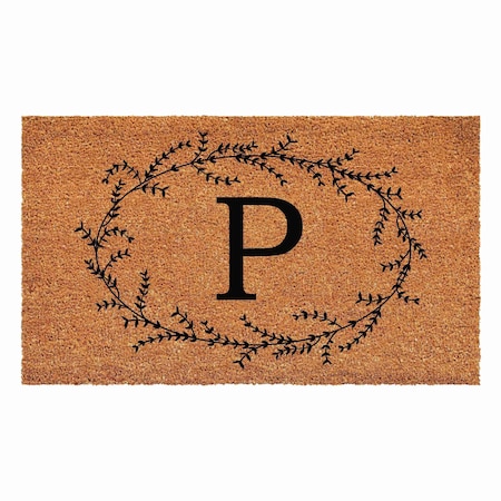 Calloway Mills Monogram Door Mat, Black, Natural, 24 in W x 48 in L 108362448P